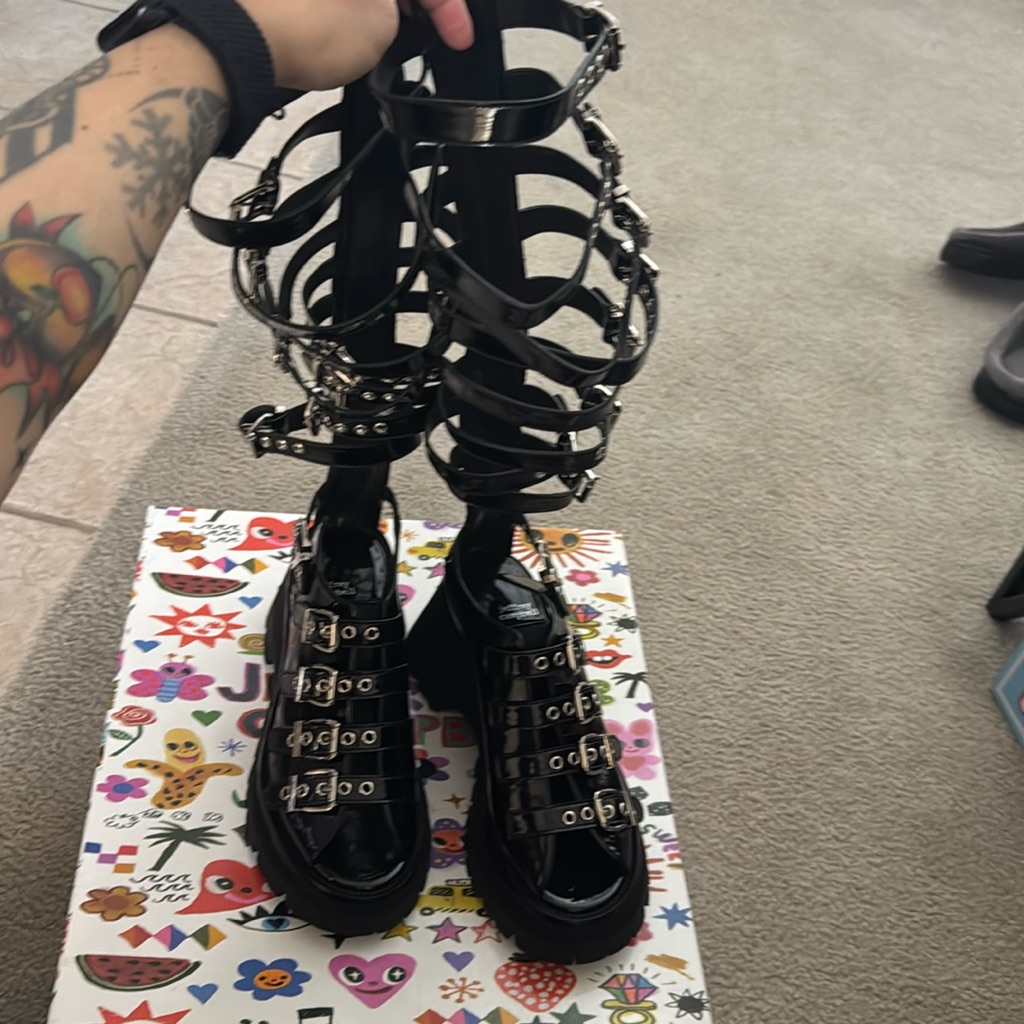 Jeffrey Campbell Post-Punk Platform Sandal Boots